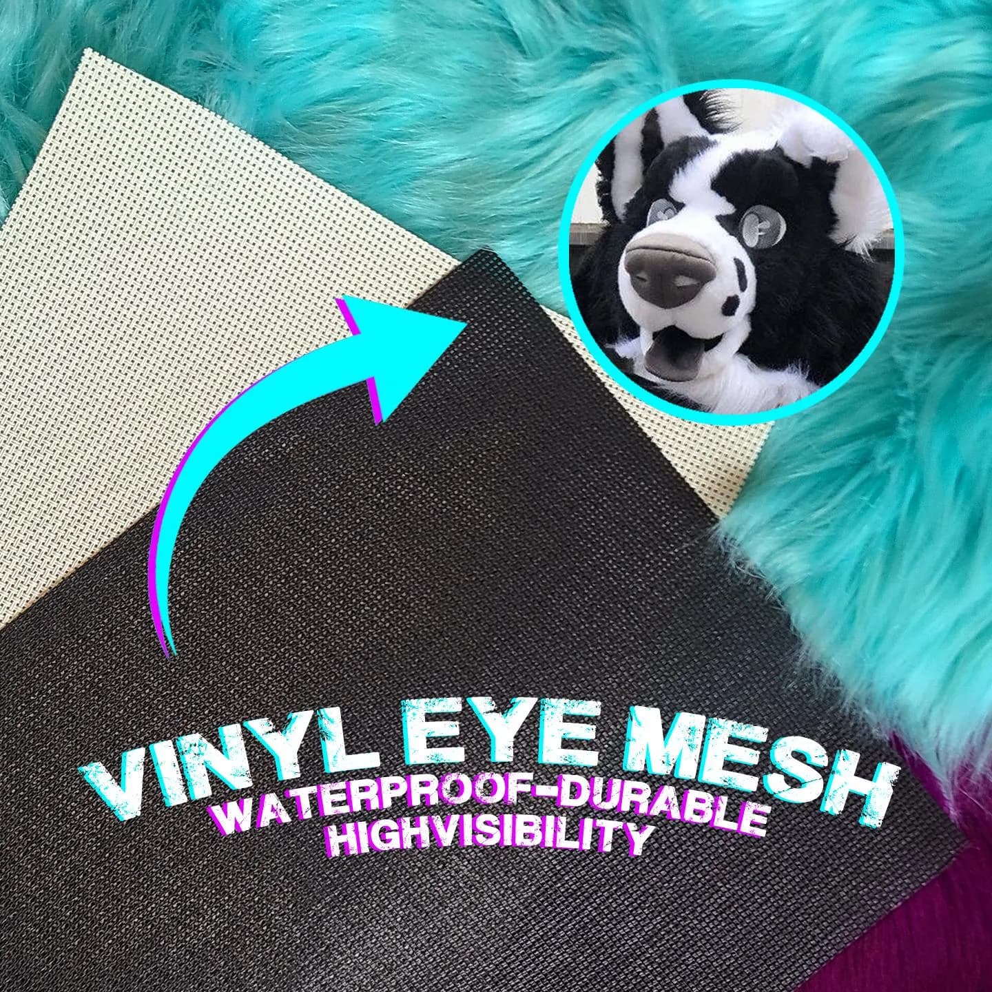 Fursuit / Therian Eye Mesh - (Free Shipping!) - Waterproof Durable Canvas 8.5x11 or 4x6 ~ - Image 1