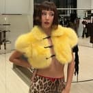 Fashion Cute Women Fur Cardigan Lapel Jackets Tops Short Sleeves Buckle Crop Jacket Outerwear Party thumbnail 2