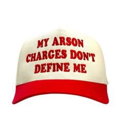 MY ARSON CHARGES DON’T DEFINE ME HAT Custom Embroidered thumbnail 3