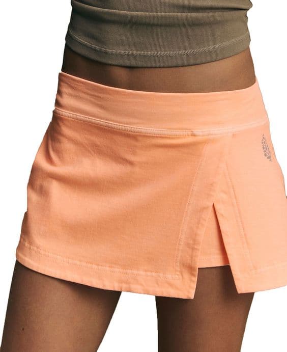 FP Movement Women's Hot Shot Mini Skort, Medium, Pastel Peach thumbnail 5