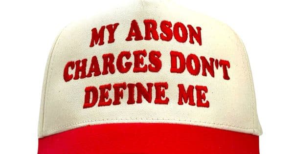 MY ARSON CHARGES DON’T DEFINE ME HAT Custom Embroidered thumbnail 7