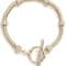Crystal Gold Tone Pave Roundell Flex Line Bracelet - Image 1