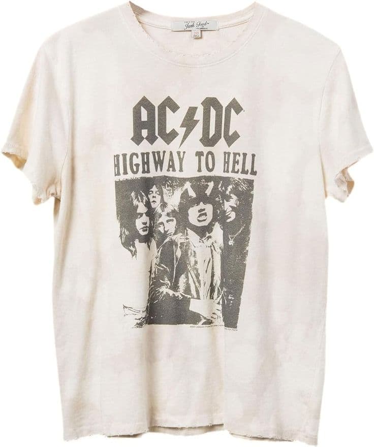 Women's AC/DC Highway to Hell Vintage Tee in 2025 | Food clothes, Junk food clothing, Womens vintage tees - Image 1