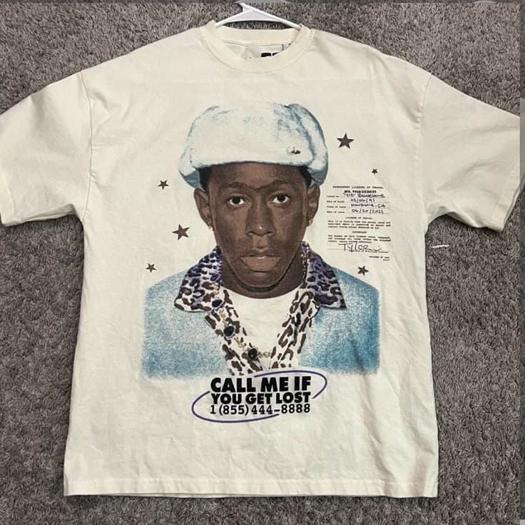 Call me if you get lost T-shirt | Graphic tee outfits, Tyler the creator shirt, Colorful shirts - Image 1
