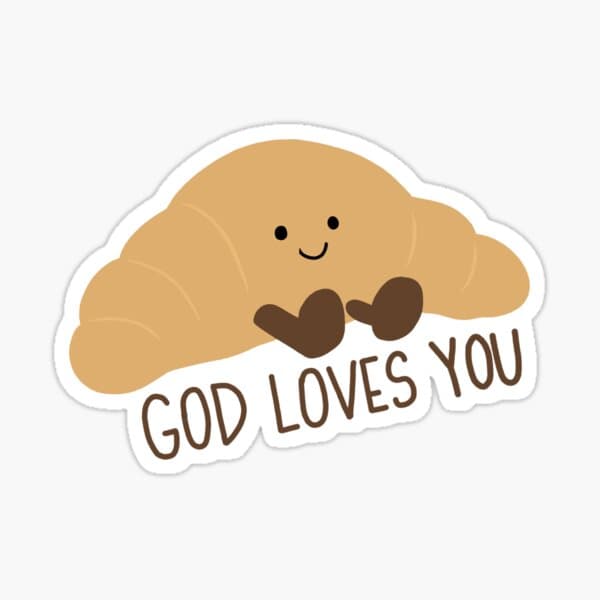 God loves you Sticker - Image 1
