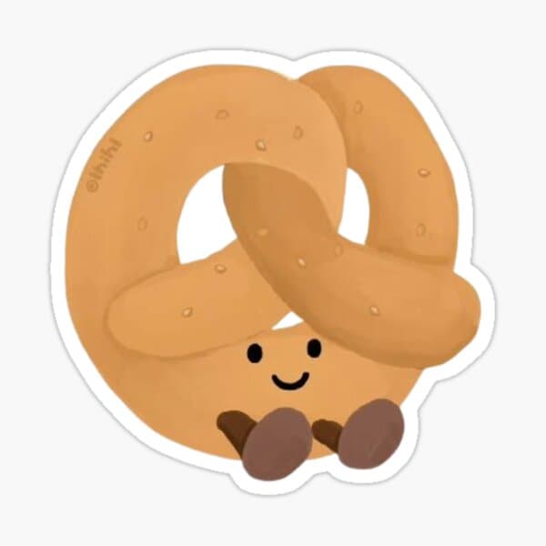 Pretzel Jellycat Sticker - Image 1