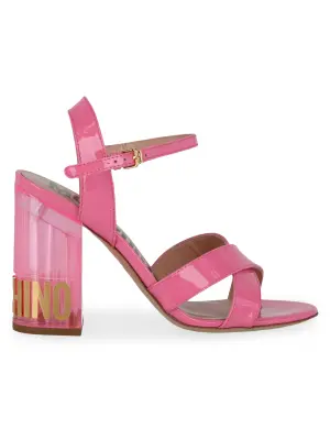 Patent Leather Logo Sandals - Image 1