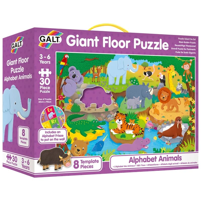 Galt Giant Floor Puzzle 30 Pieces Alphabet Animals - Image 1