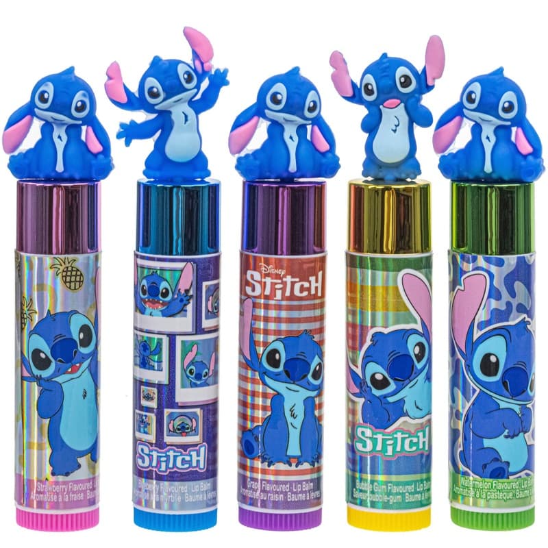 Disney Stitch Lip Balm Set with Character Toppers - Image 1