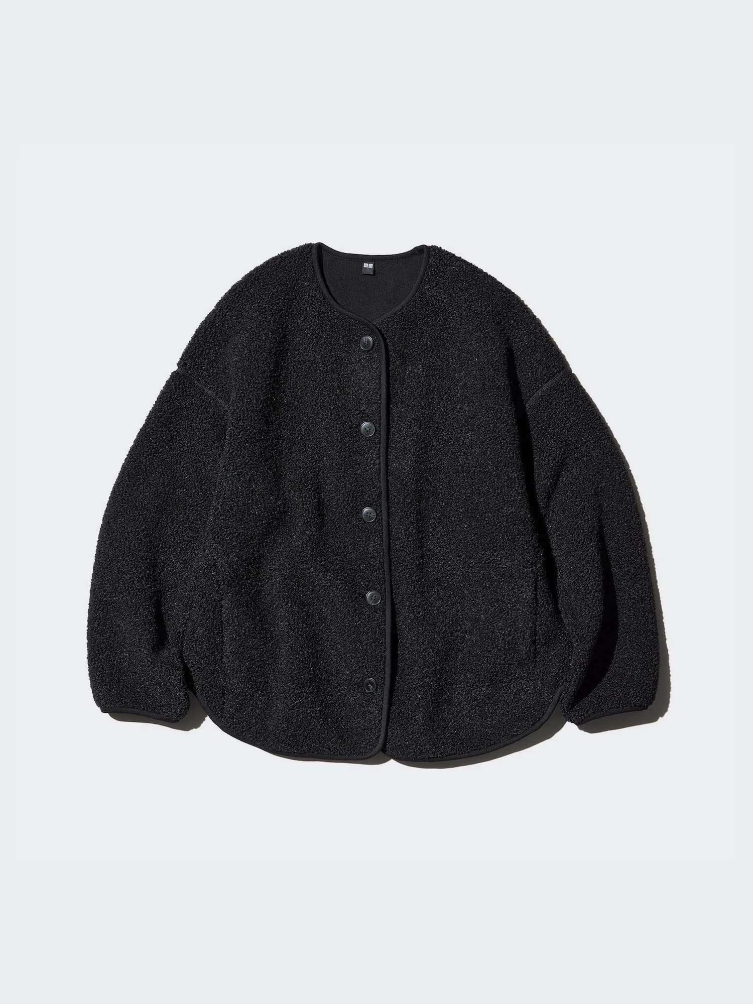 Pile Lined Fleece Relaxed Cardigan | UNIQLO US - Image 1