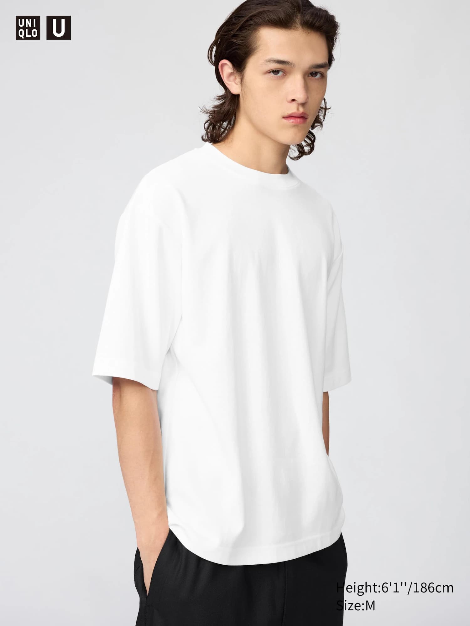 AIRism Cotton Oversized T-Shirt | Half-Sleeve | UNIQLO US - Image 1