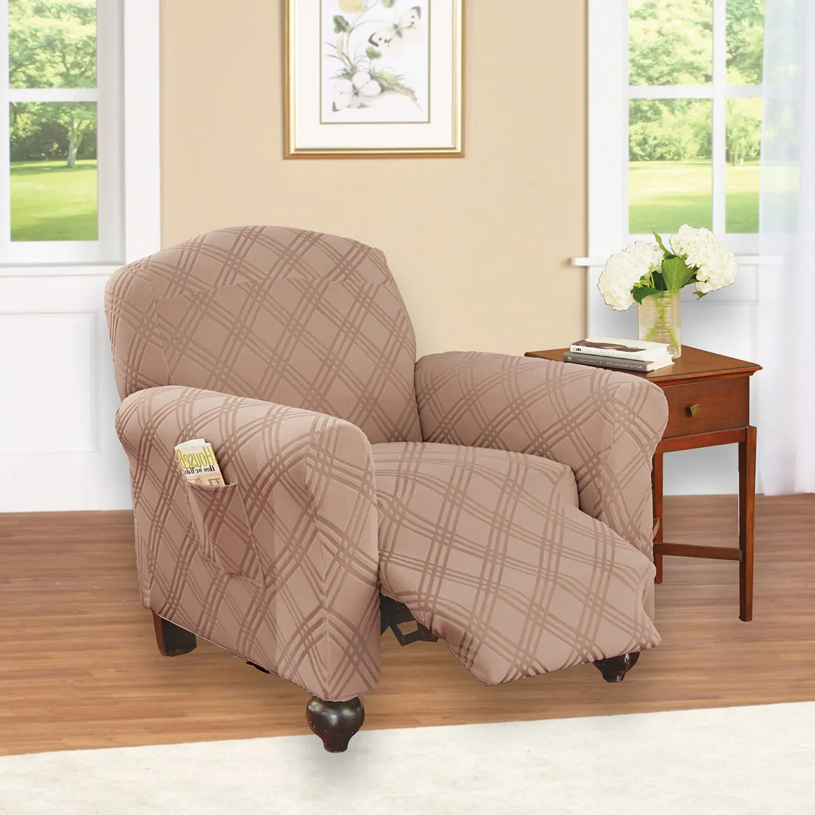 Double Diamond Stretch Furniture Cover - Image 1