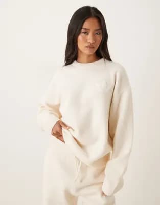 adidas Originals knitted jumper in cream - Image 1
