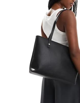 ASOS DESIGN easy tote bag in black - Image 1