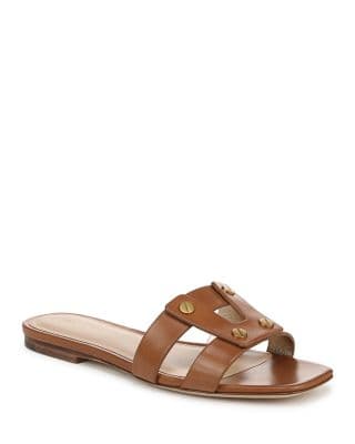 Women's Via Leather Slide Sandals    - Image 1
