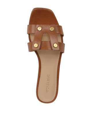 Women's Via Leather Slide Sandals    thumbnail 3