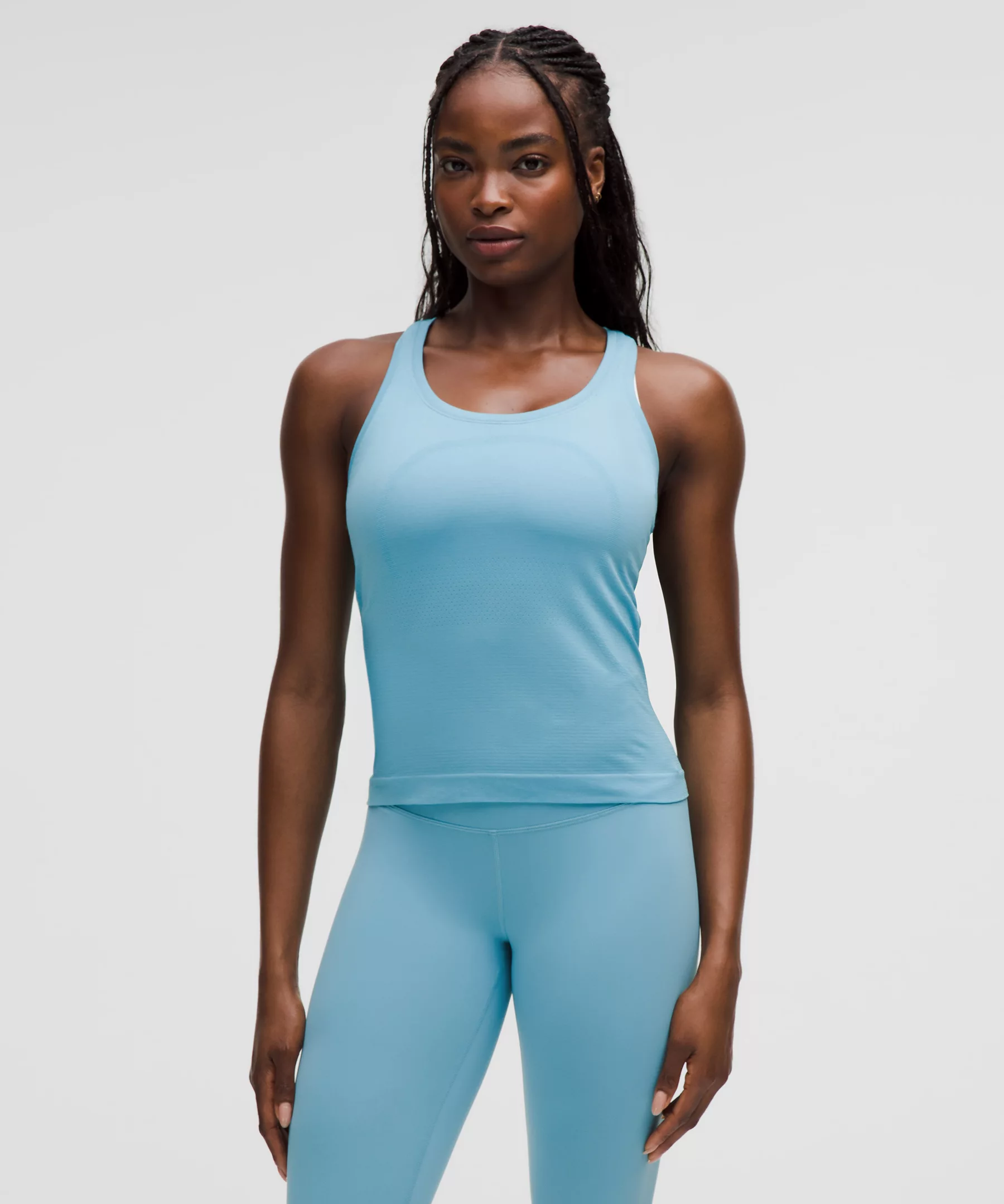Swiftly Tech Racerback Tank Top 2.0 *Waist Length - Washed Blue/Washed Blue - 8 - Image 1