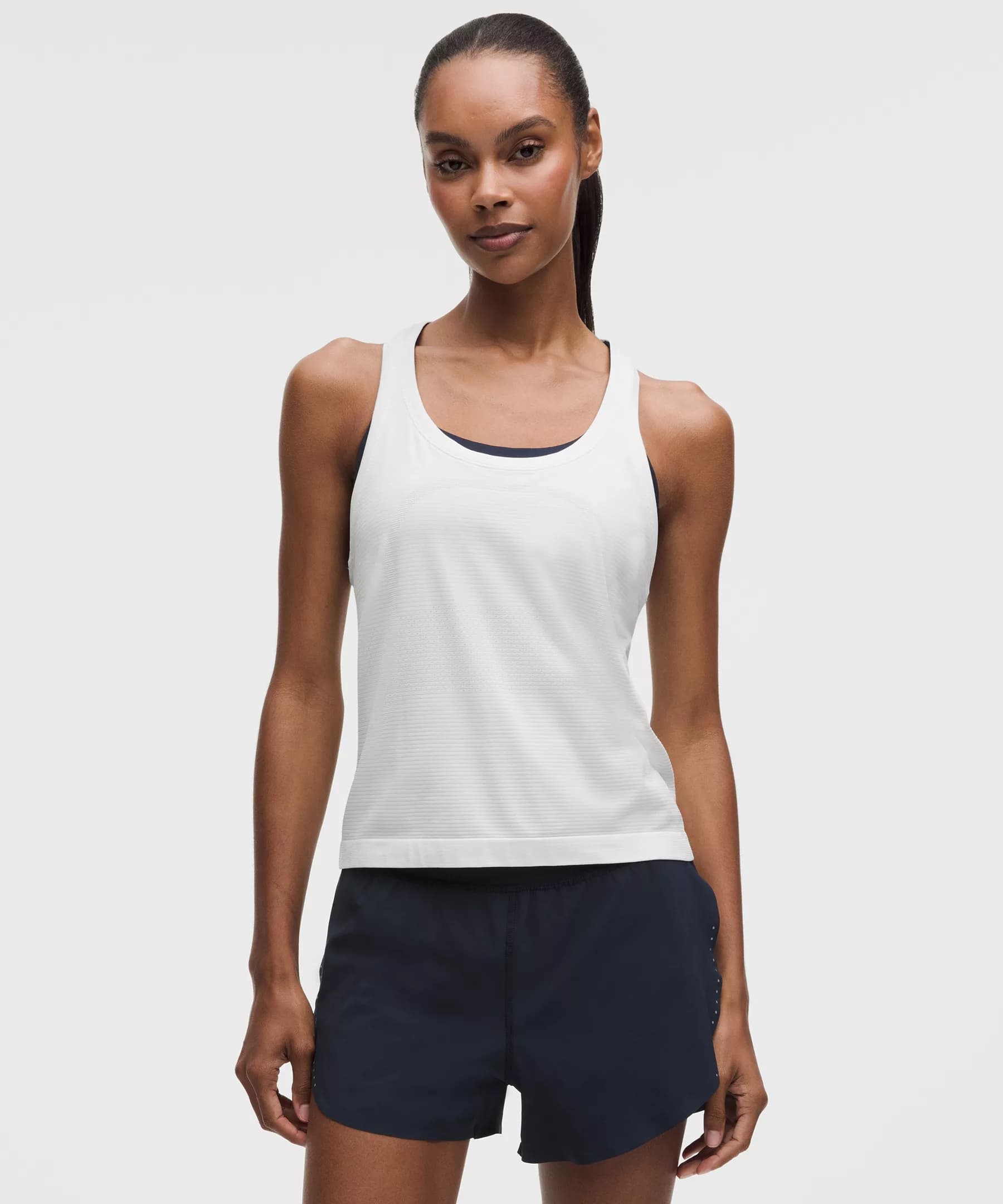 Swiftly Tech Racerback Tank Top 2.0 *Waist Length - White/White - 0 - Image 1