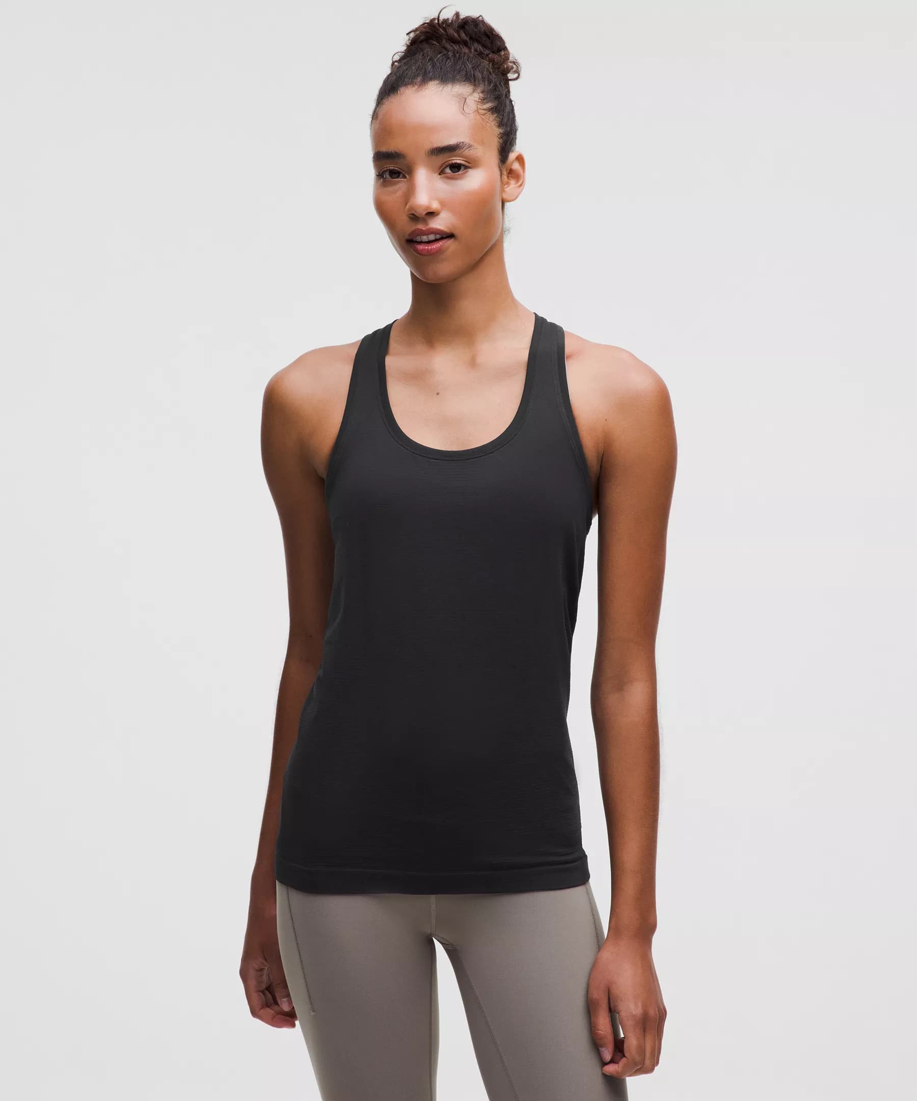 Swiftly Tech Racerback Tank Top 2.0 *Hip Length - Black/Black - 4 - Image 1