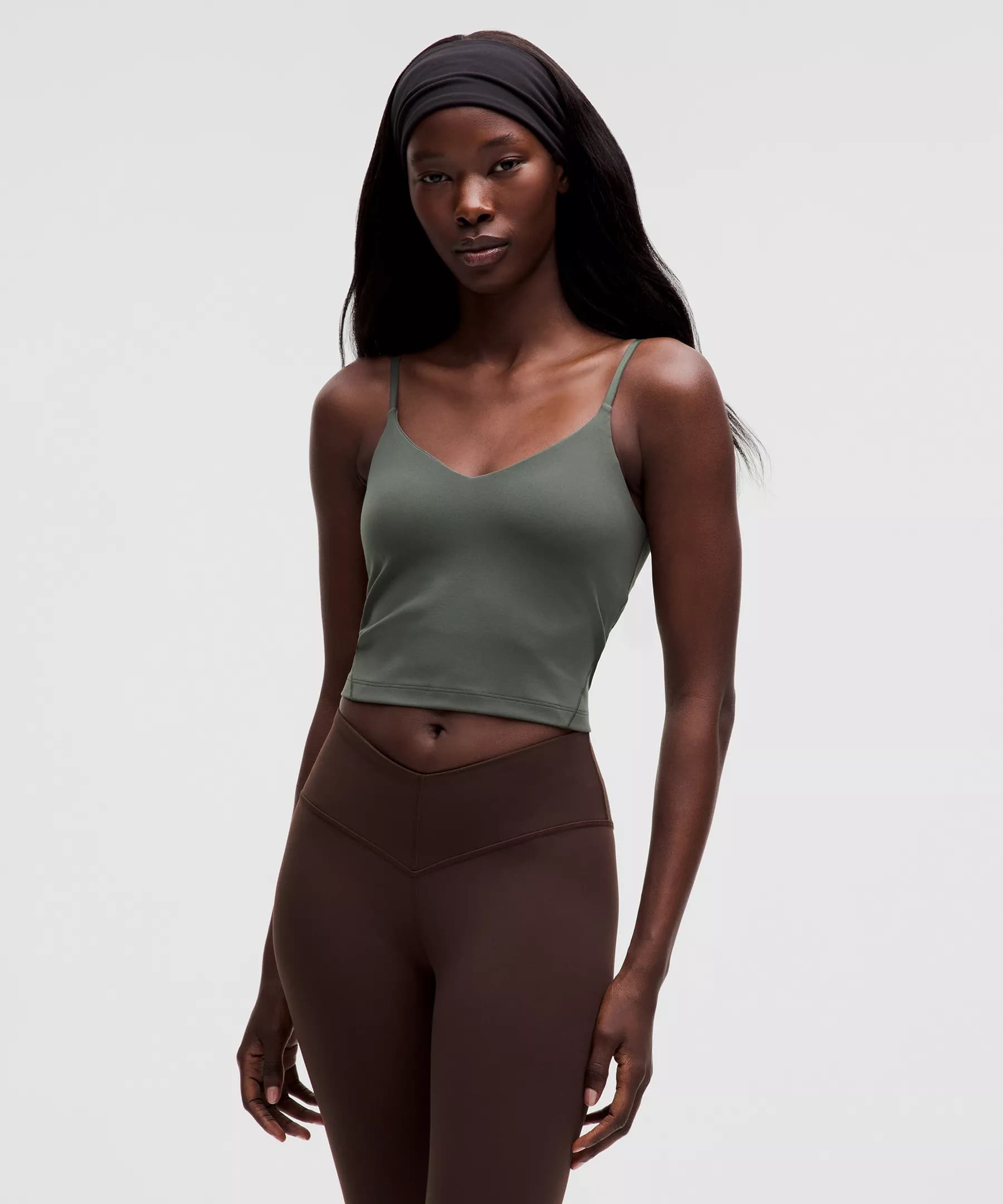 lululemon Align™ Cropped Cami Tank Top *Light Support, A/B Cup - Dark Forest - 8 - Image 1