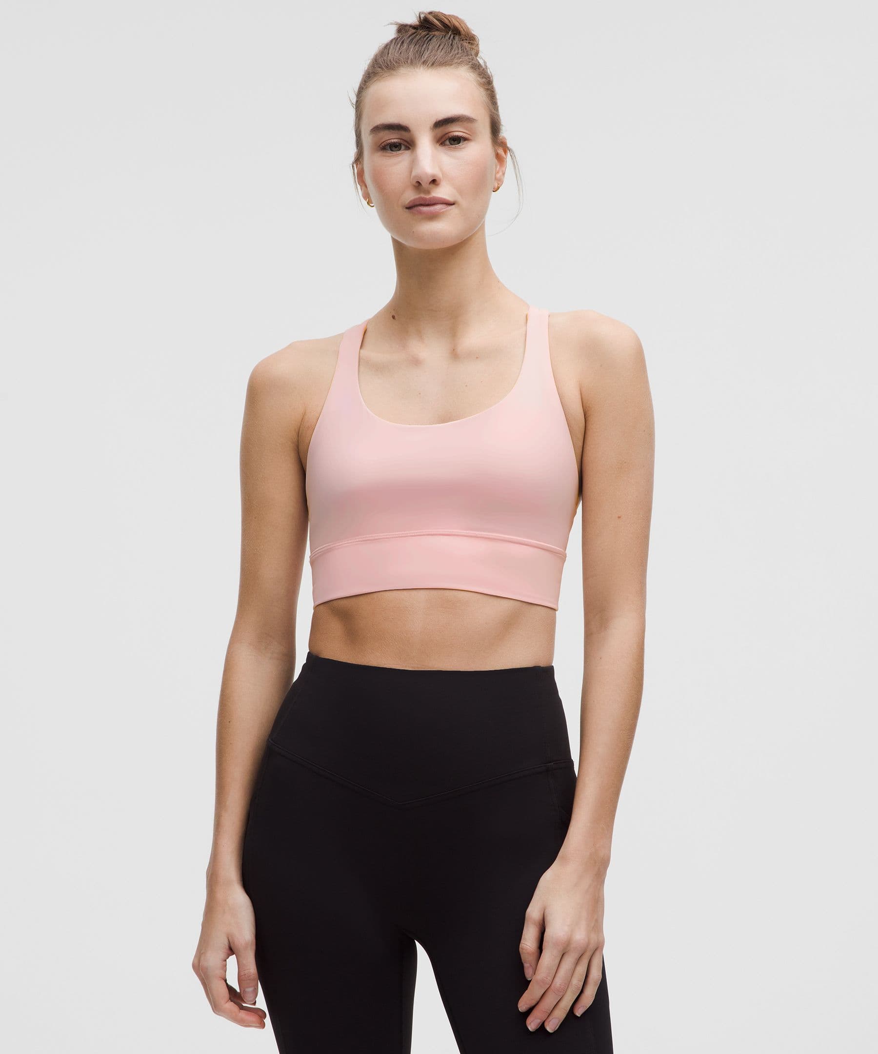 lululemon Energy Longline Bra *Medium Support, B–D Cups - Strawberry Milkshake - 8