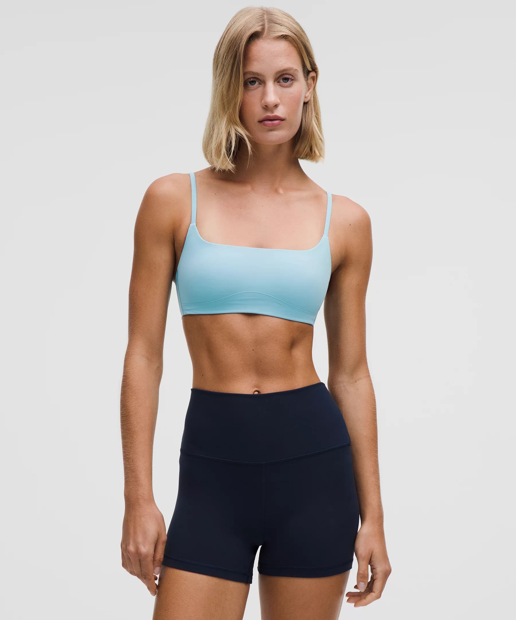 Like a Cloud Spaghetti-Strap Bra *Light Support, A/B Cup - Washed Blue - 6 - Image 1