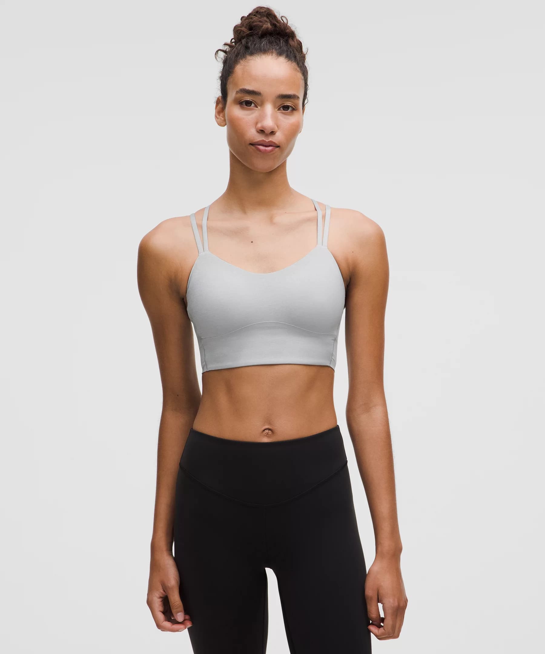 Like a Cloud Longline Bra *Light Support, B/C Cup - Heathered Core Ultra Light Grey - 8 - Image 1