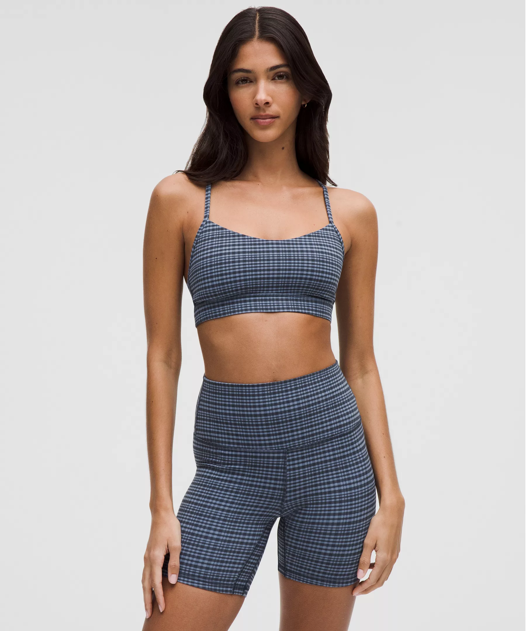 Flow Y Bra Nulu *Light Support, A–C Cups - Glow Grid Washed Denim Multi - 2 - Image 1