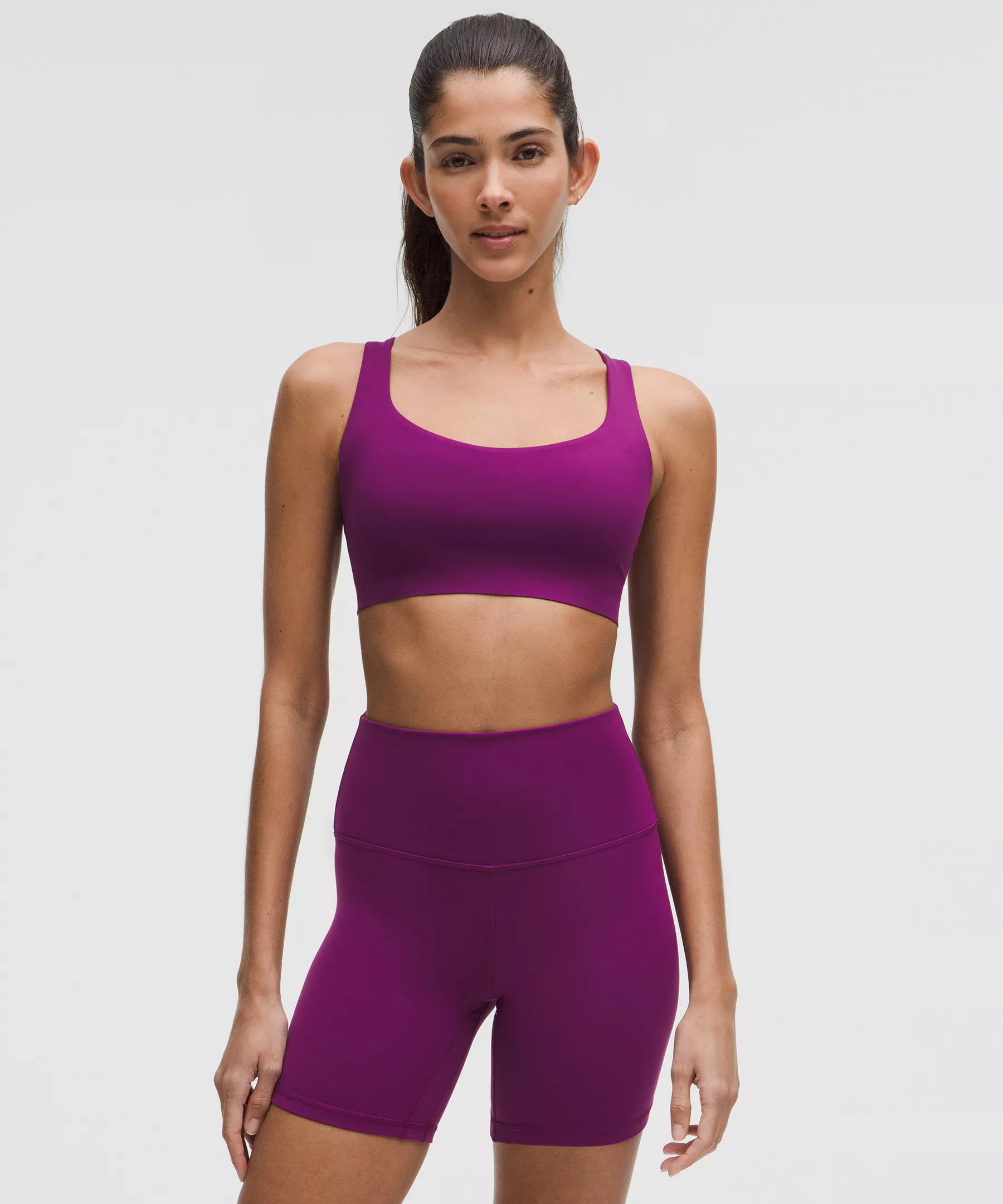 FlexyFlex Strappy Yoga Bra *Light Support, A-C Cups - Chilled Grape - S/M - Image 1