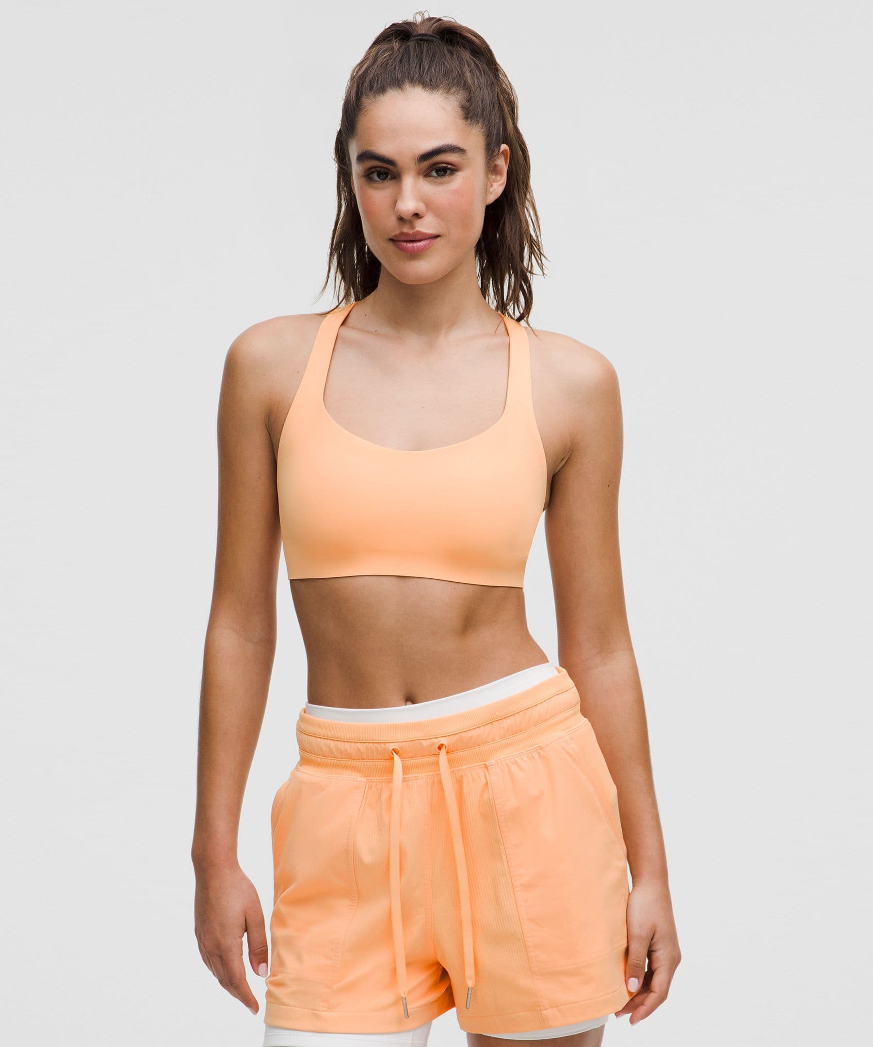 FlexyFlex Strappy Yoga Bra *Light Support, A-C Cups - Rock Melon - S/M