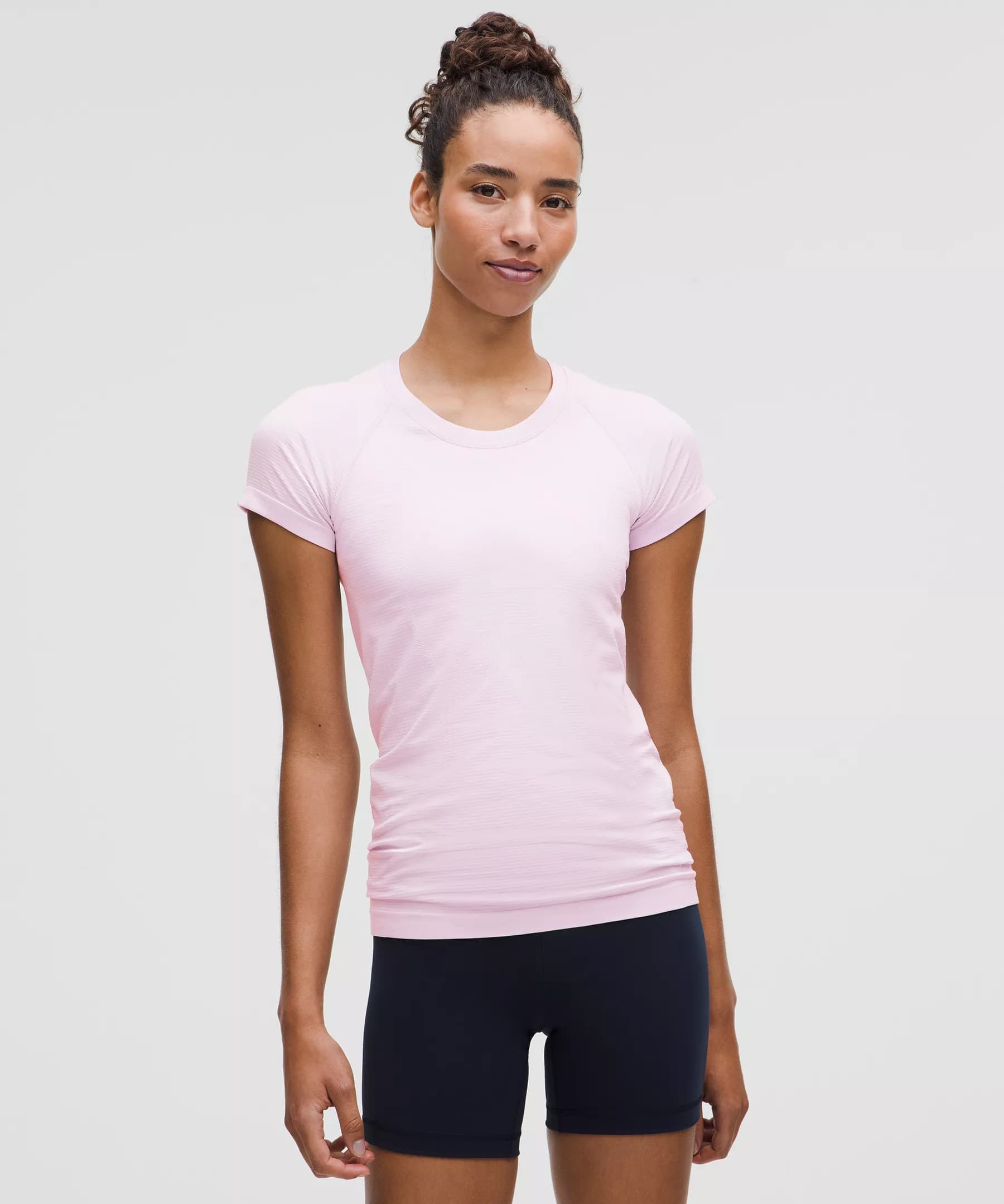 Swiftly Tech Short-Sleeve Shirt 2.0 *Hip Length - Pink Organza/Pink Organza - 20 - Image 1
