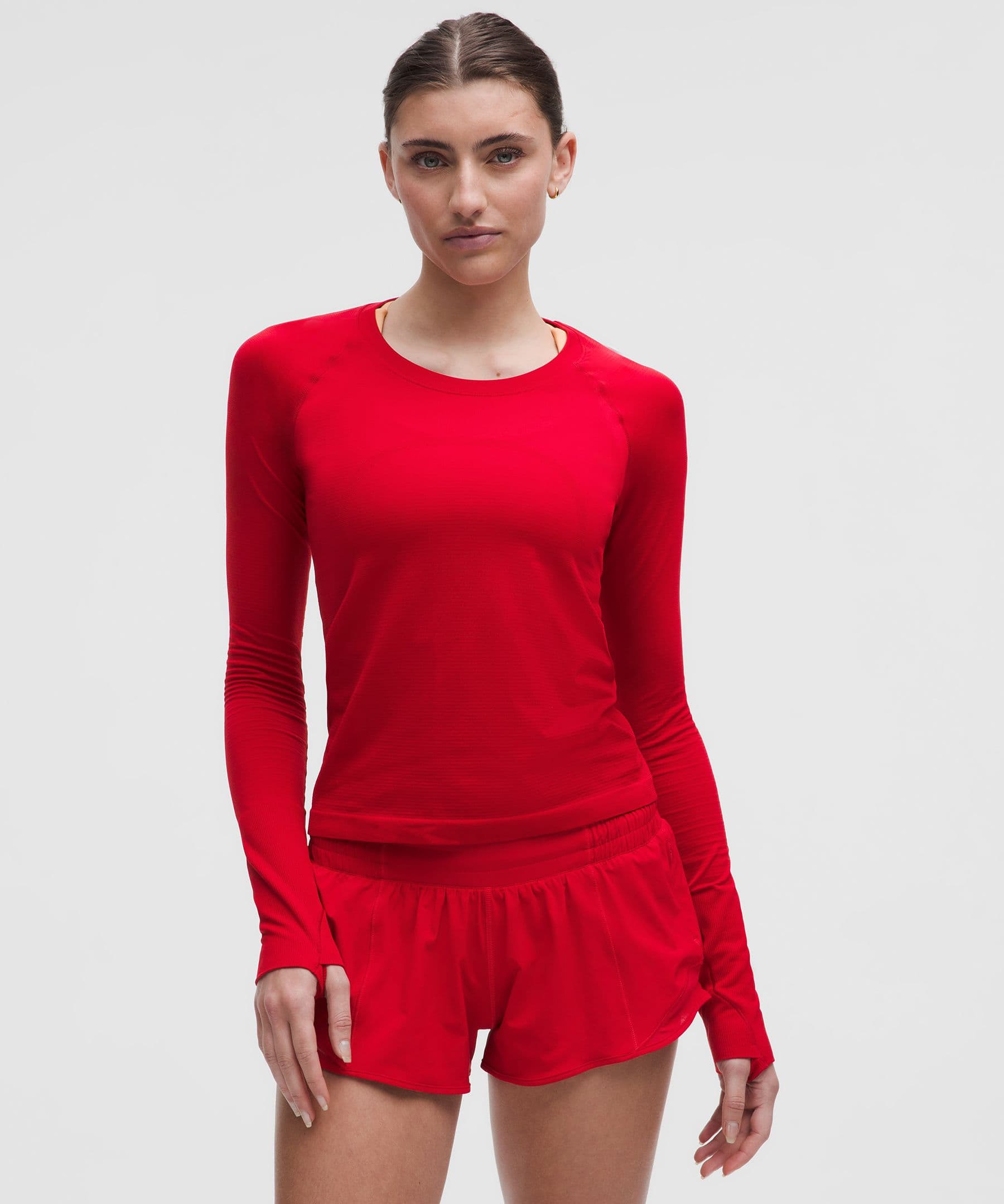 Swiftly Tech Long-Sleeve Shirt 2.0 *Waist Length - Dark Red/Dark Red - 10 - Image 1