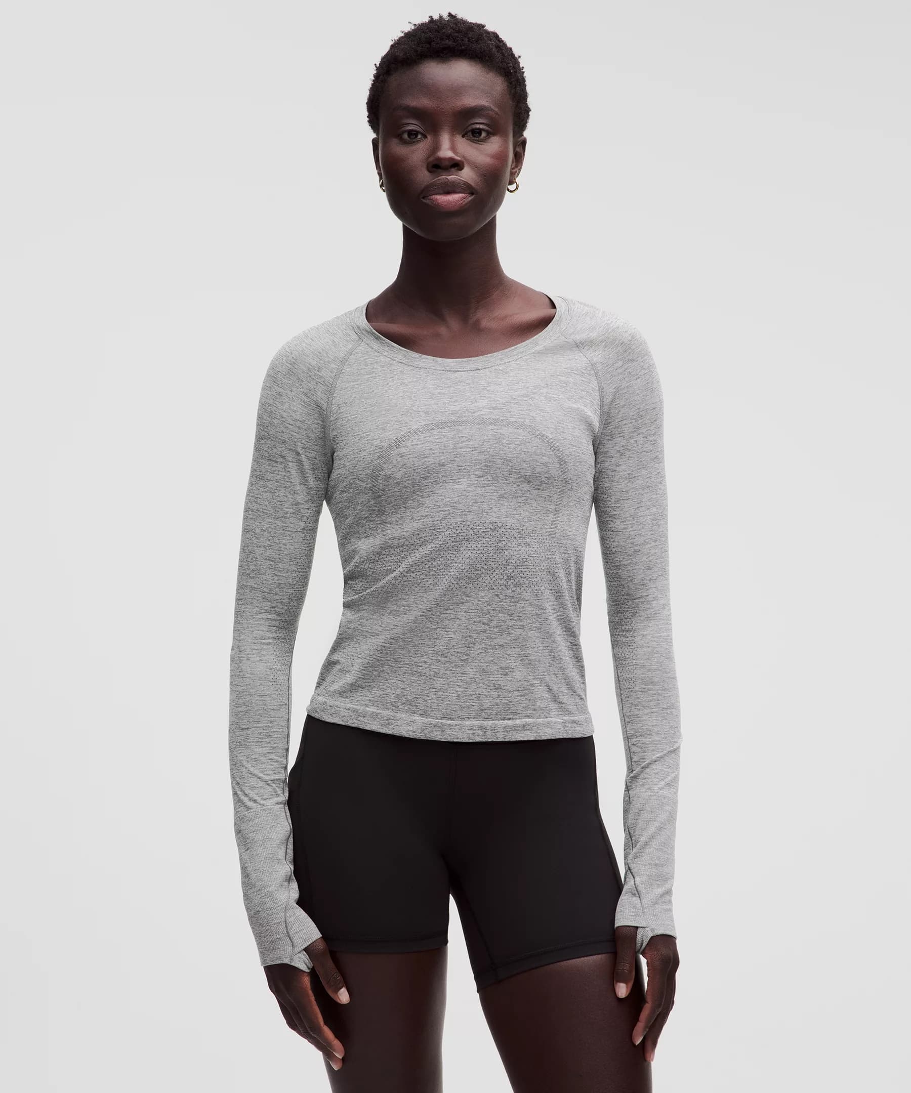 Swiftly Tech Long-Sleeve Shirt 2.0 *Waist Length - Slate/White - 10 - Image 1