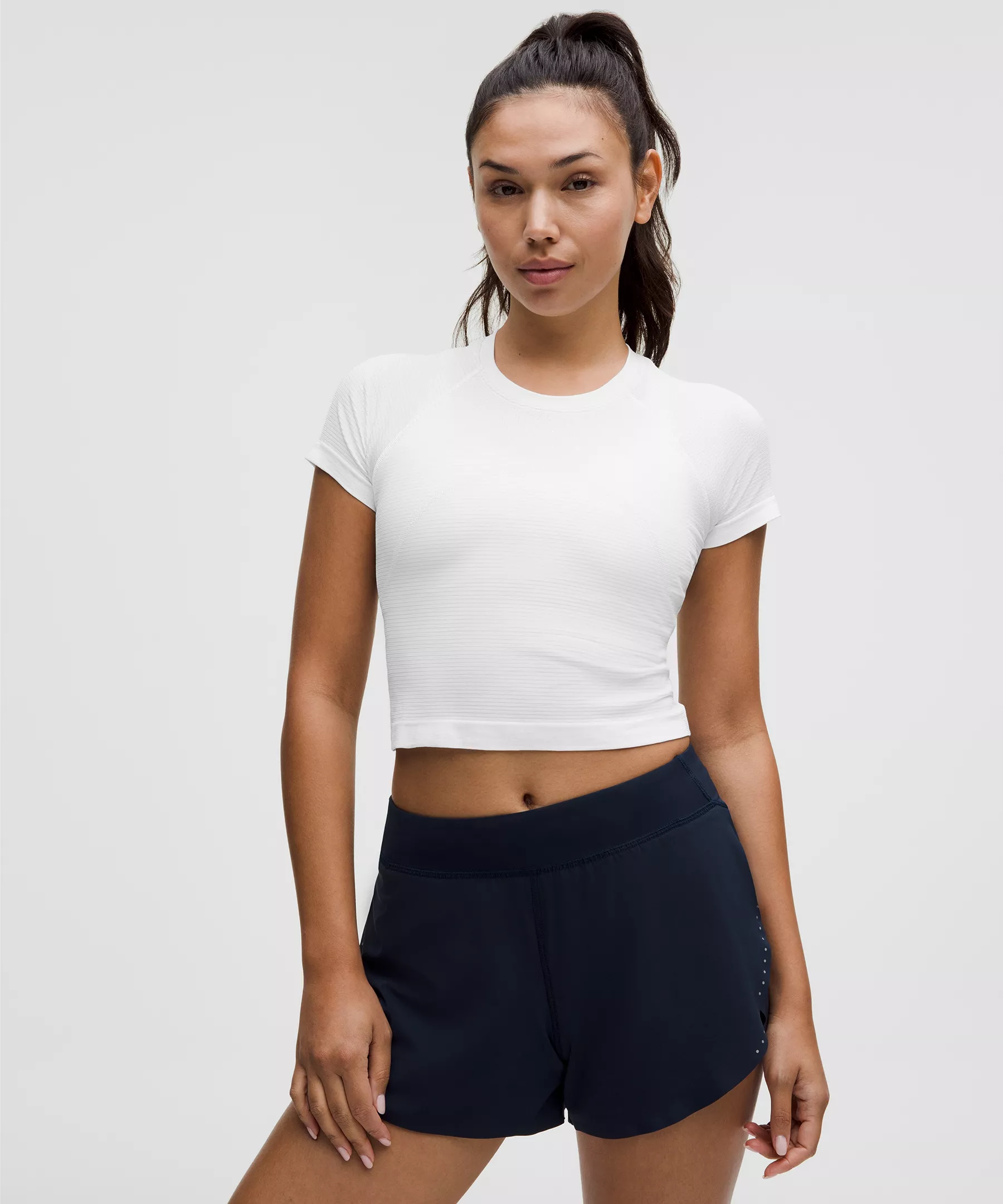 Swiftly Tech Cropped Short-Sleeve Shirt 2.0 - White/White - 10 - Image 1