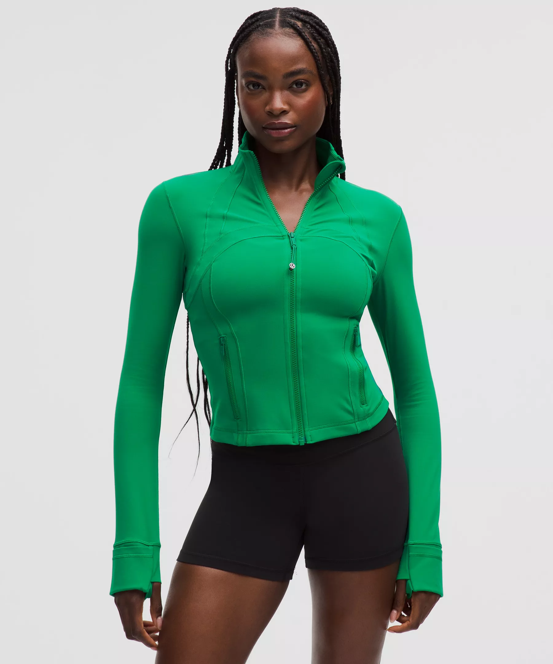 Define Cropped Jacket *Nulu - Raceway Green - 8 - Image 1