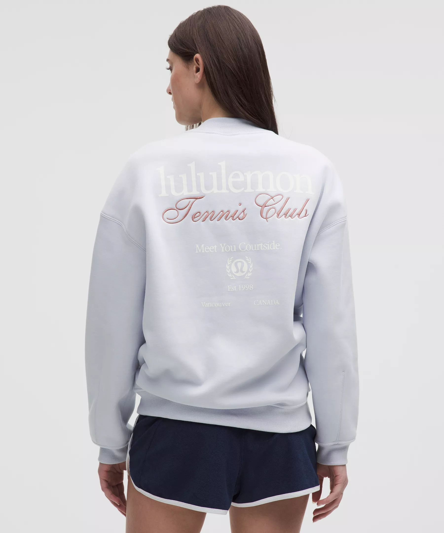 Heavyweight Fleece Pullover *Tennis Club - Starch Blue/White/Spiced Chai - S - Image 1