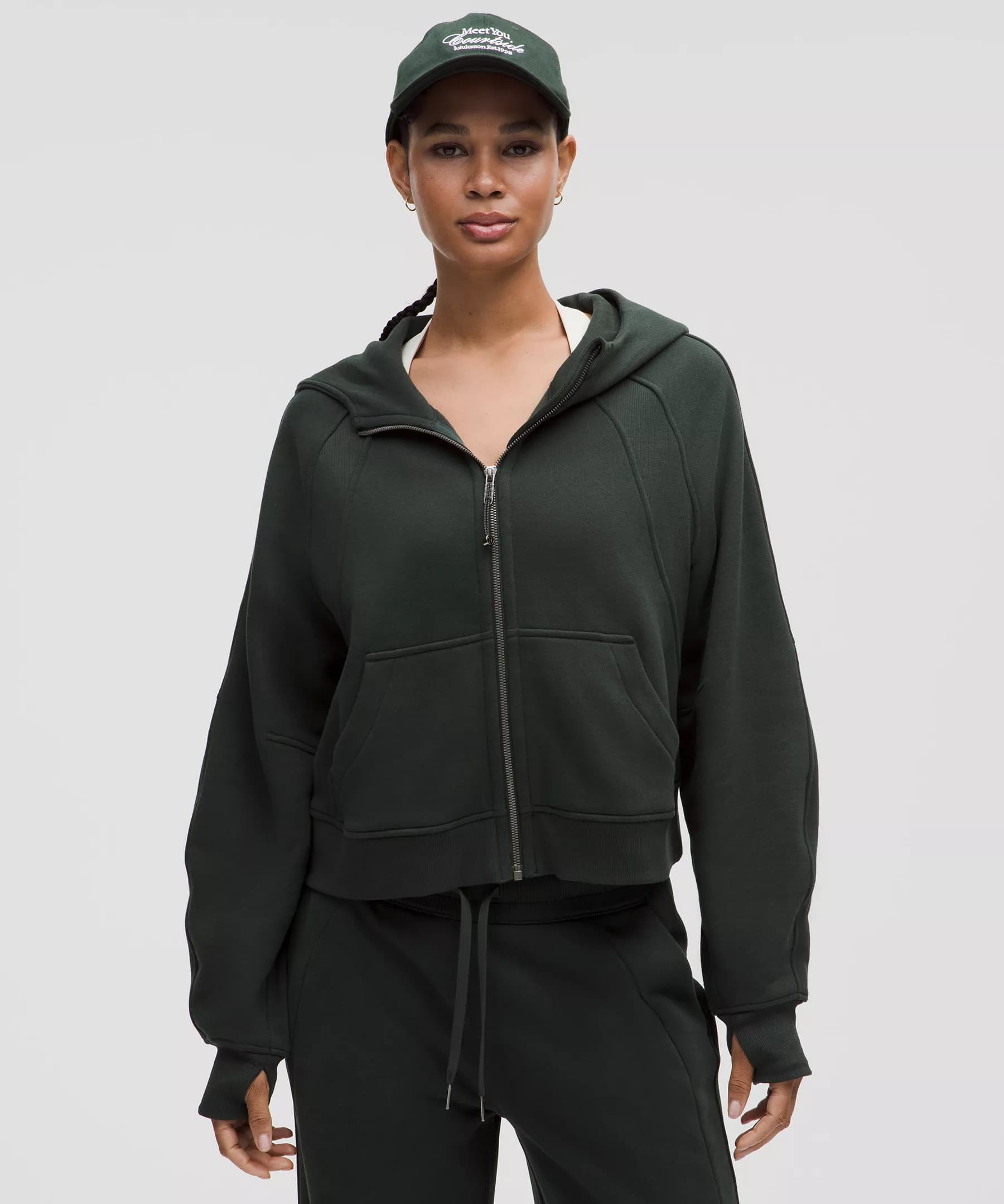 Scuba Oversized Full-Zip Hoodie - Rainforest Green - XS/S - Image 1