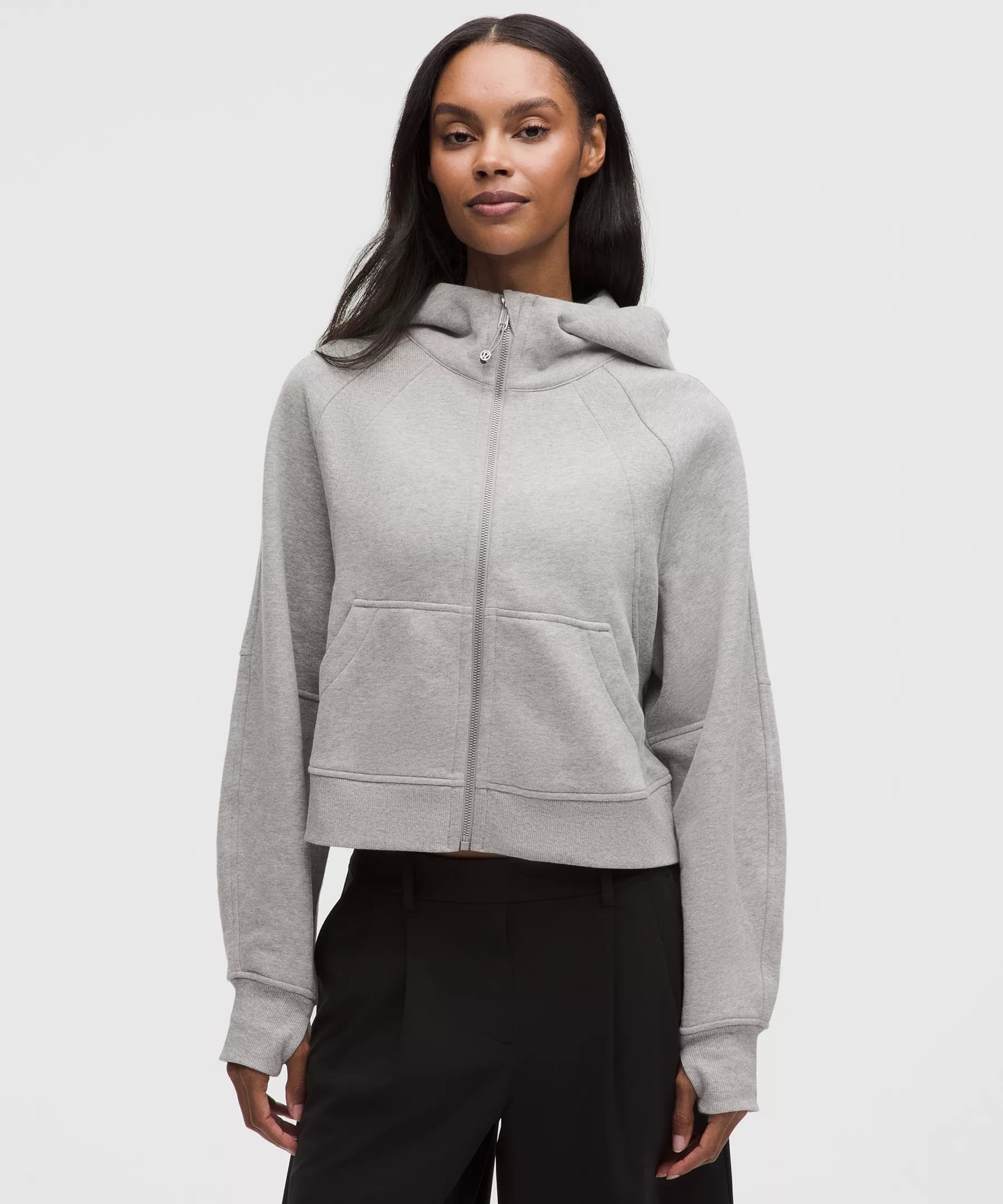 Scuba Oversized Full-Zip Hoodie - Heathered Core Medium Grey - XL/XXL - Image 1
