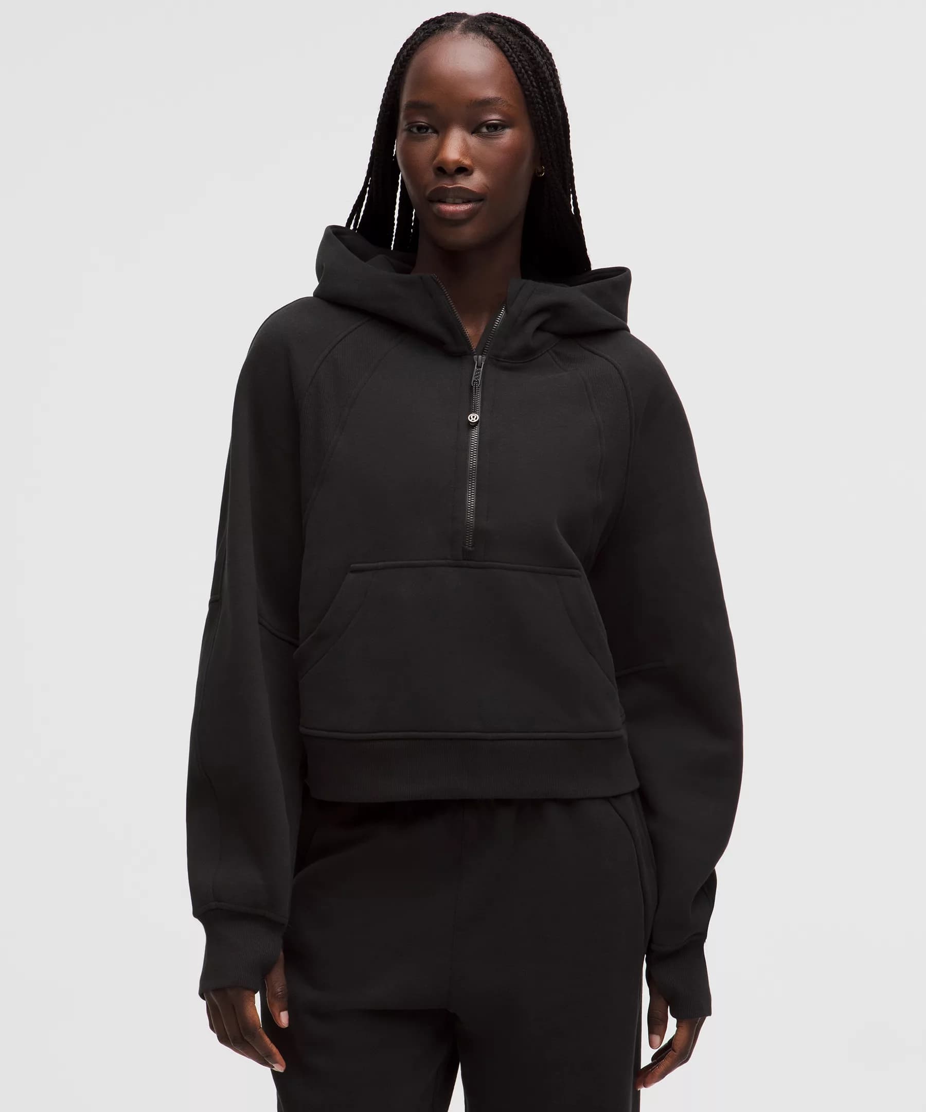 Scuba Oversized Half-Zip Hoodie - Black - XL/XXL - Image 1