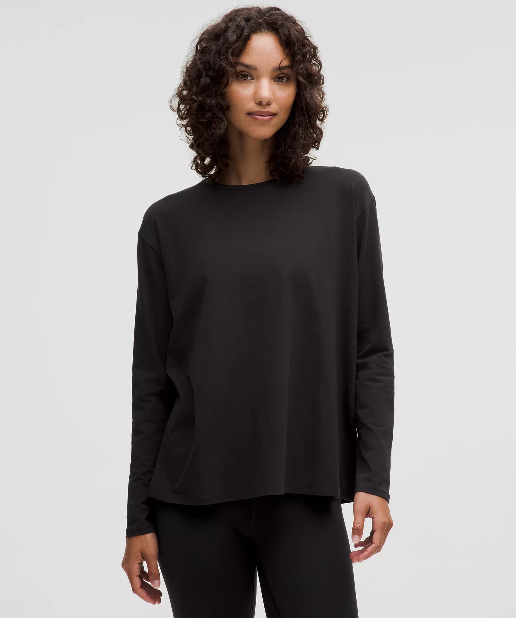 Twist-Back Relaxed-Fit Long-Sleeve Shirt - Image 1