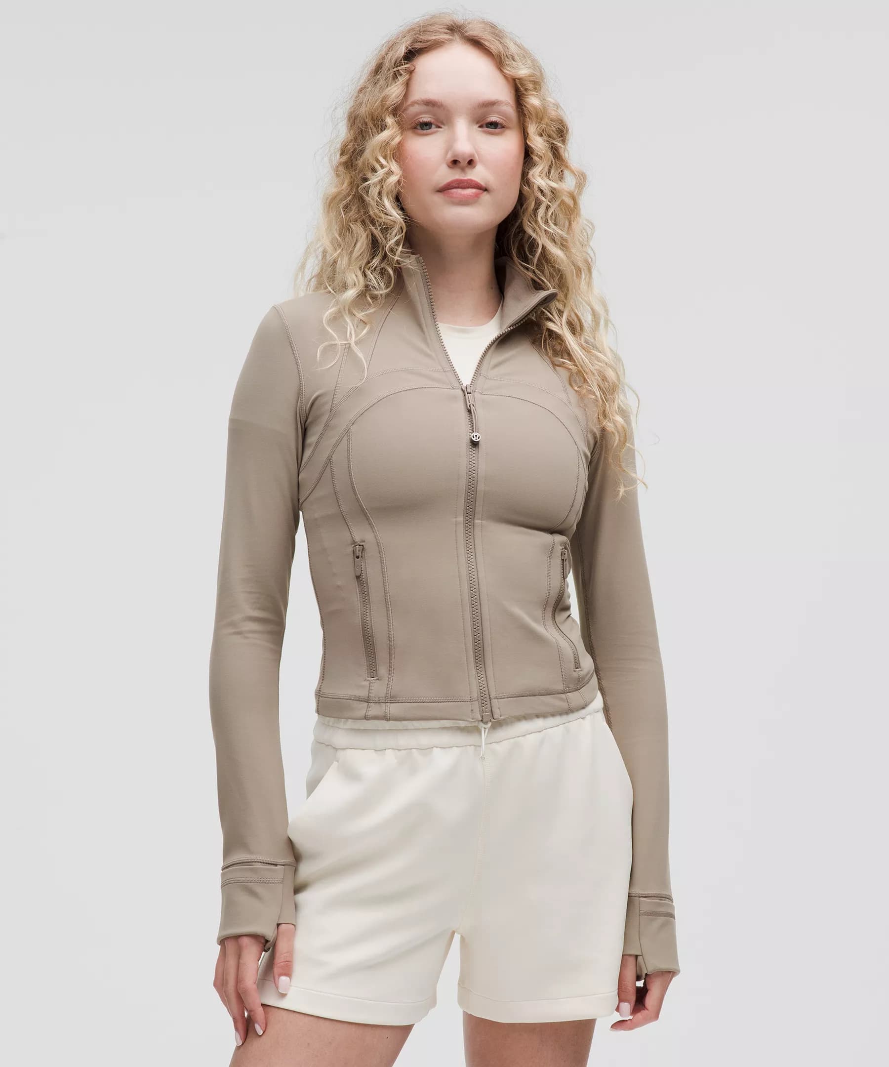 Define Cropped Jacket *Nulu - Warm Ash Grey - 0 - Image 1