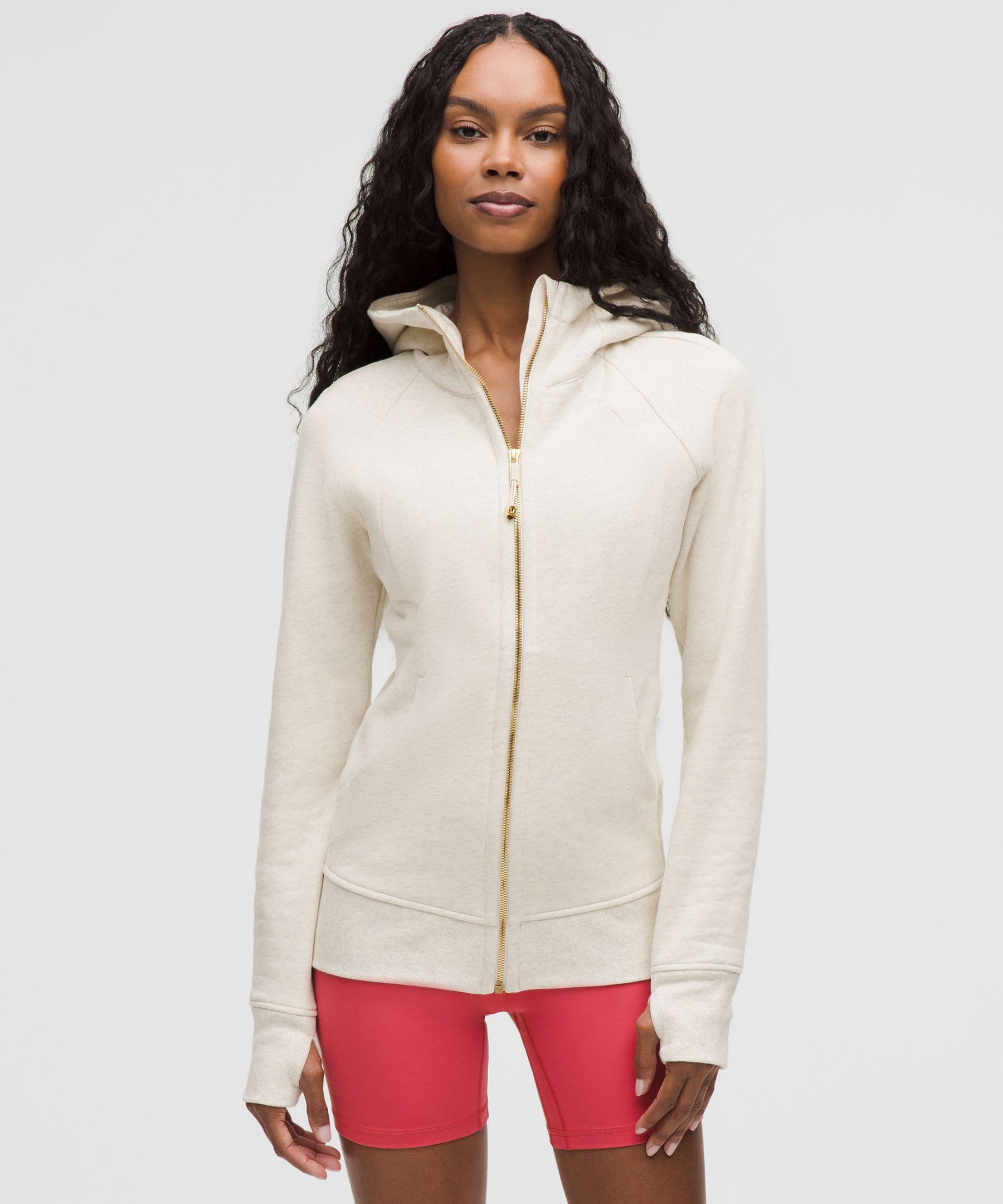 Scuba Full-Zip Hoodie - Heathered Light Ivory/Gold - 16