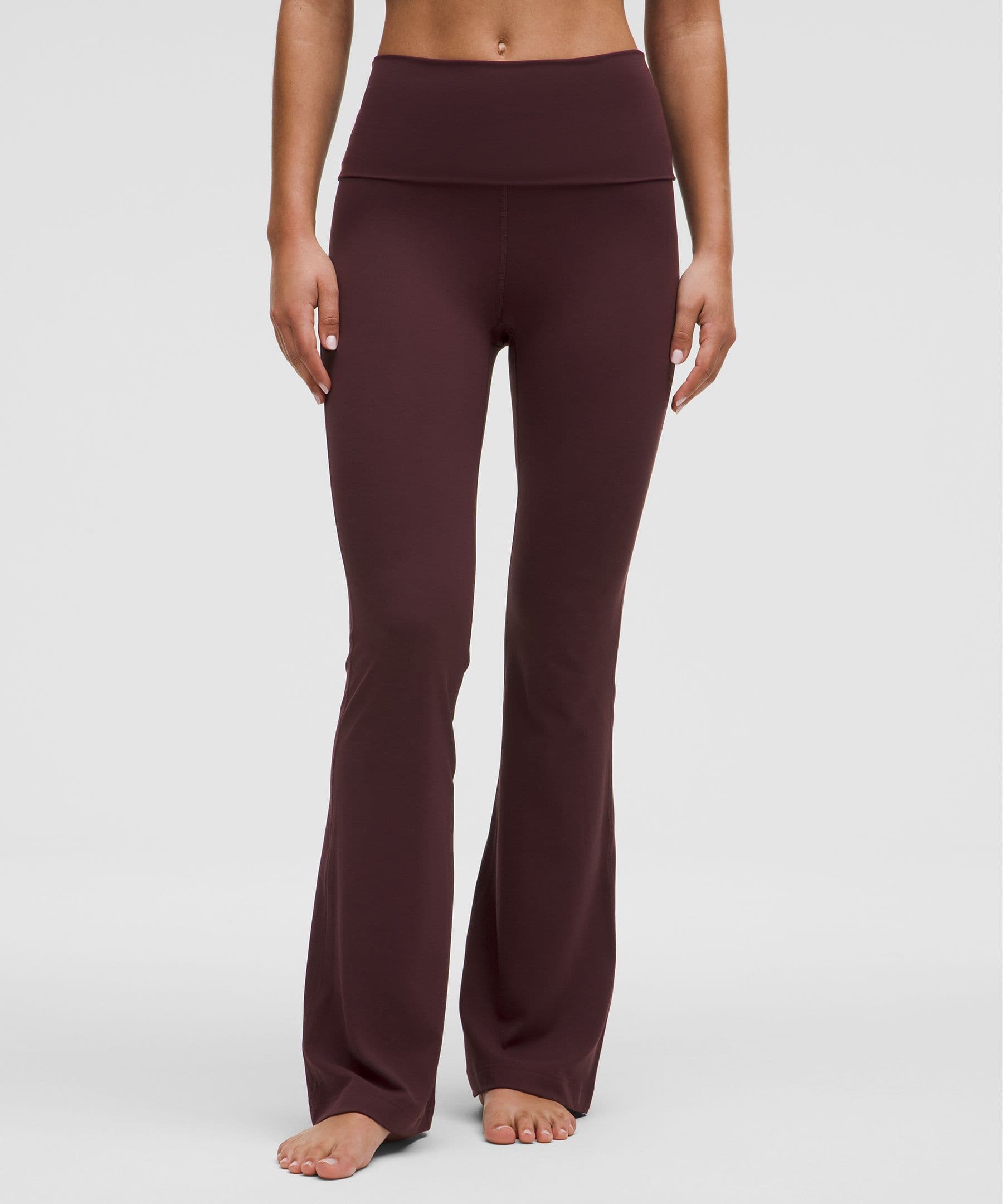 Groove Nulu Foldover-Waist Flared Pant - Goodnight Plum - 4