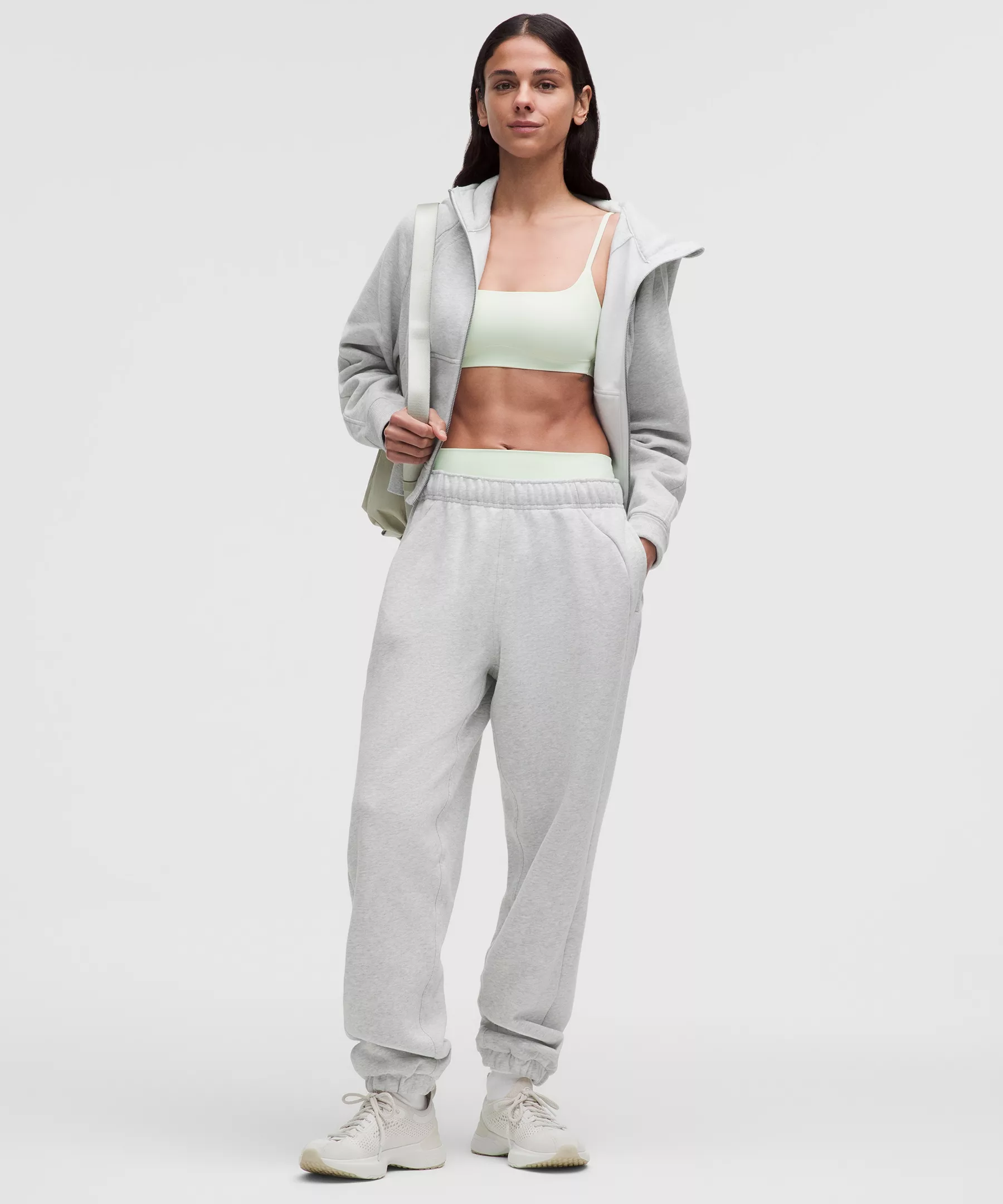 Scuba Mid-Rise Oversized Jogger *Regular - Heathered Core Ultra Light Grey - L - Image 1