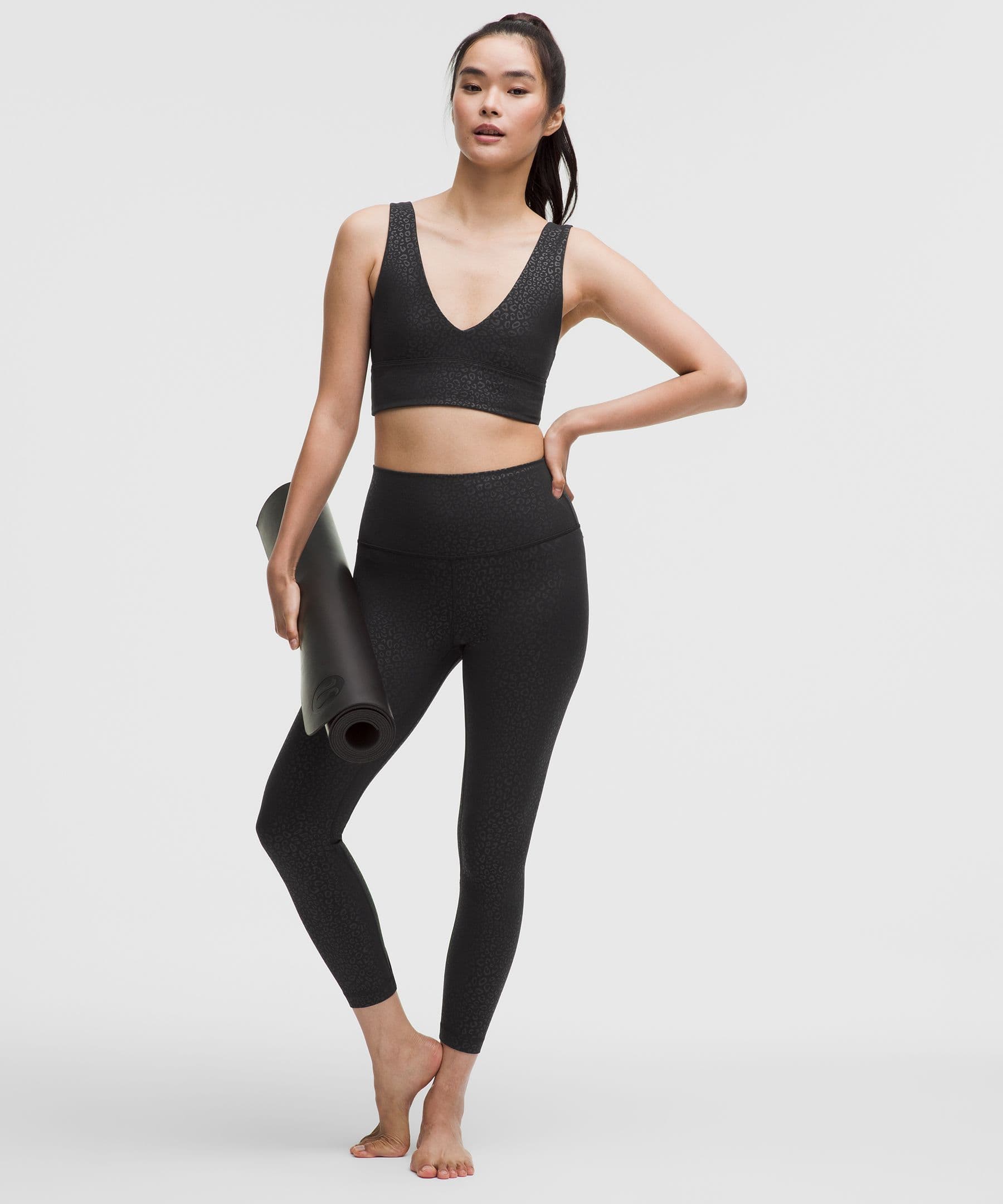 lululemon Align™ High-Rise Crop 23" - Leopardo Shift Micro Emboss Black - 4