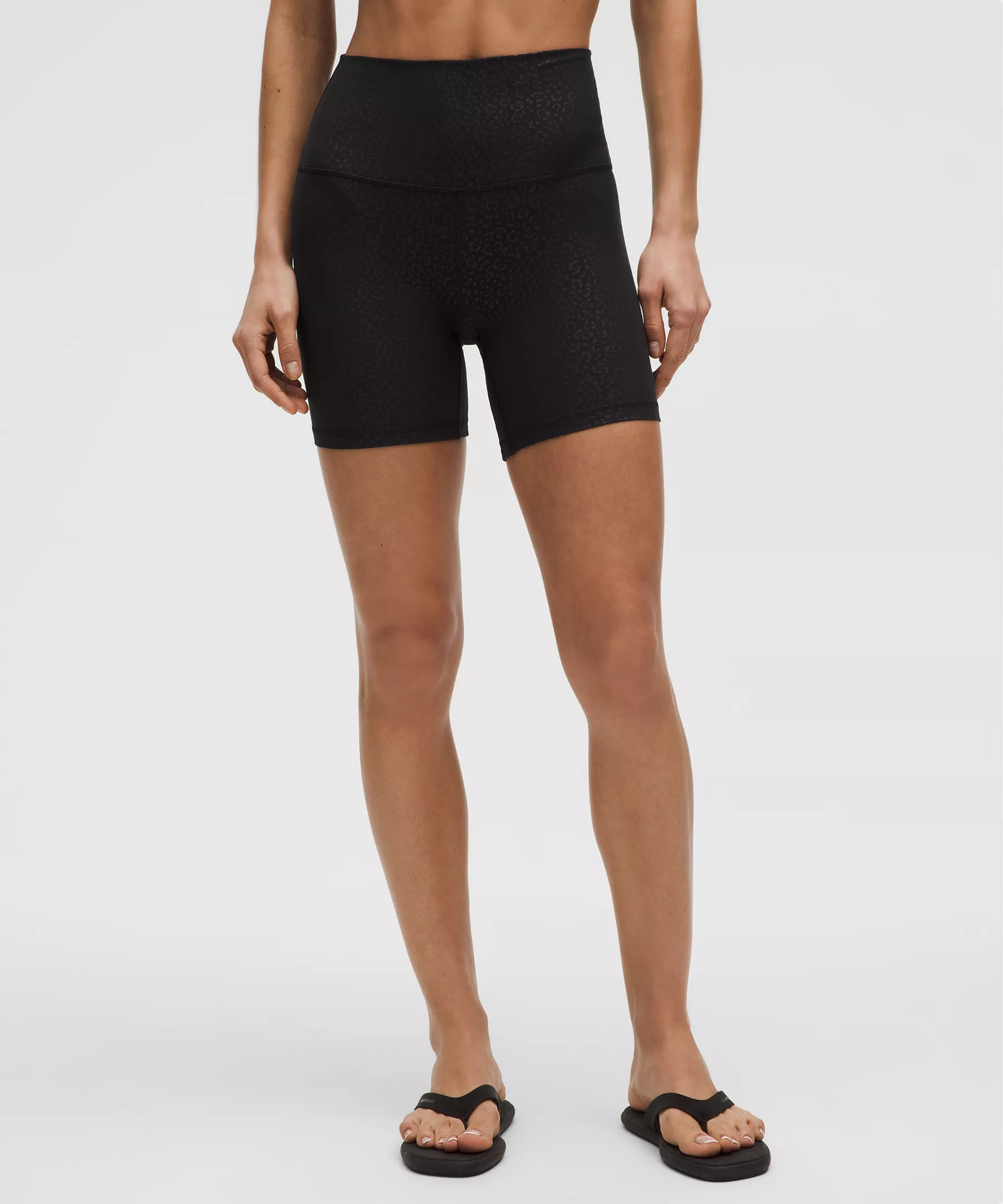 lululemon Align™ High-Rise Short 6" - Leopard Daisy Emboss Black - 6 - Image 1