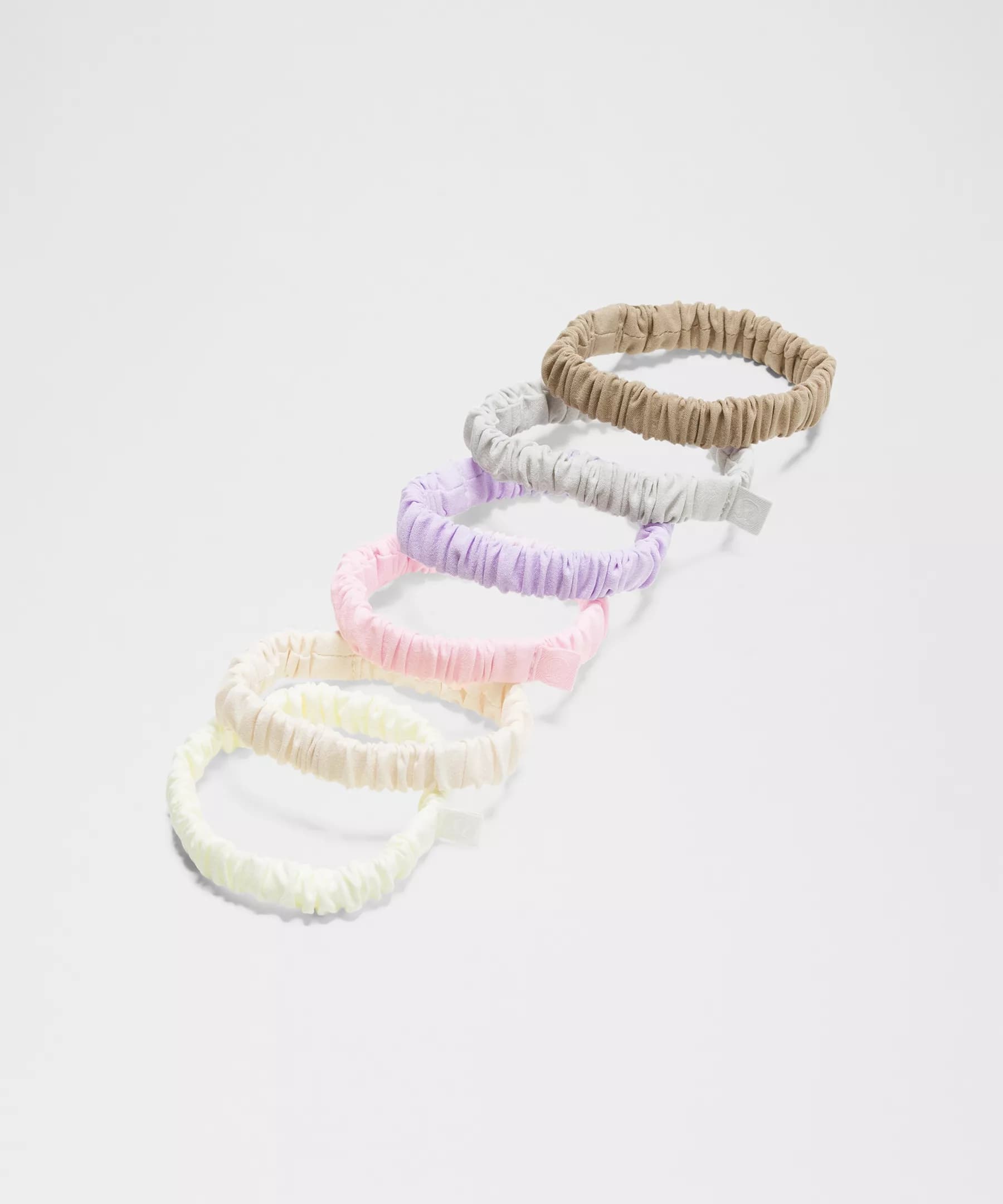 Skinny Scrunchies *6 Pack - Sheer Oak/Light Ivory/Pink Organza/Elixir/Vapor/Lavender Frost - ONE SIZE - Image 1
