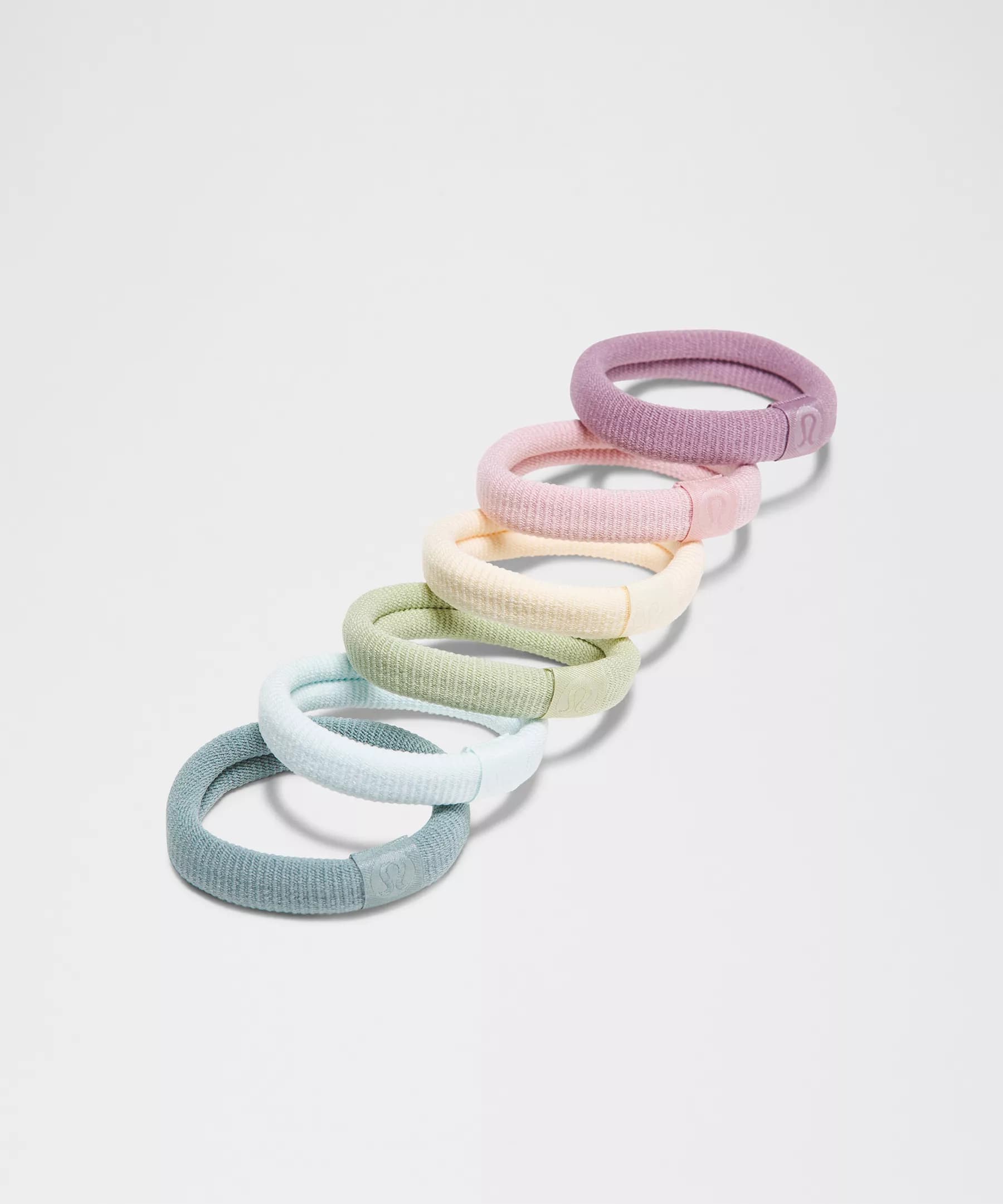 Knit Hair Ties *6 Pack - Lavender Lux/Pink Haze/Butter Cream/Honeydew/Mint Breeze/Crater Blue - ONE SIZE - Image 1