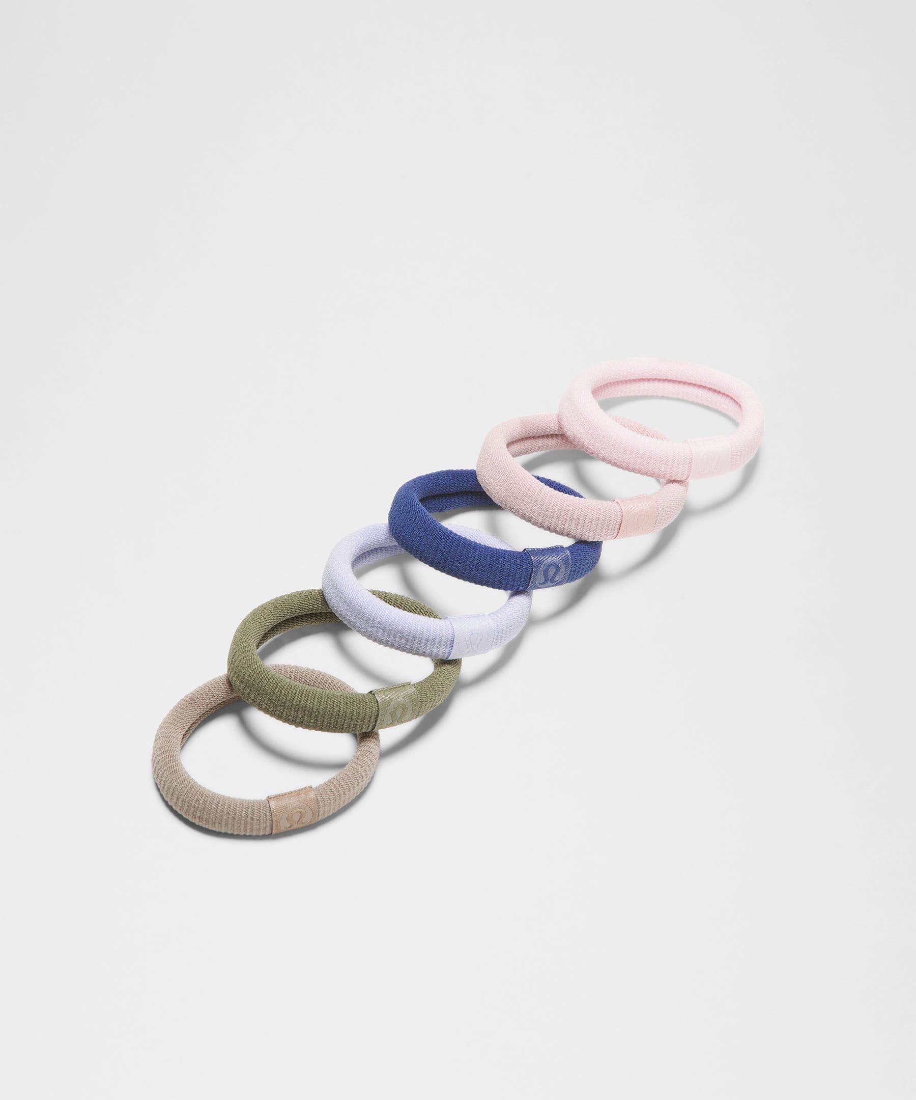 Knit Hair Ties *6 Pack - Blissful Pink/Mink Berry/Blue Twill/Serene Blue/Bay Leaf/Warm Ash Grey - ONE SIZE