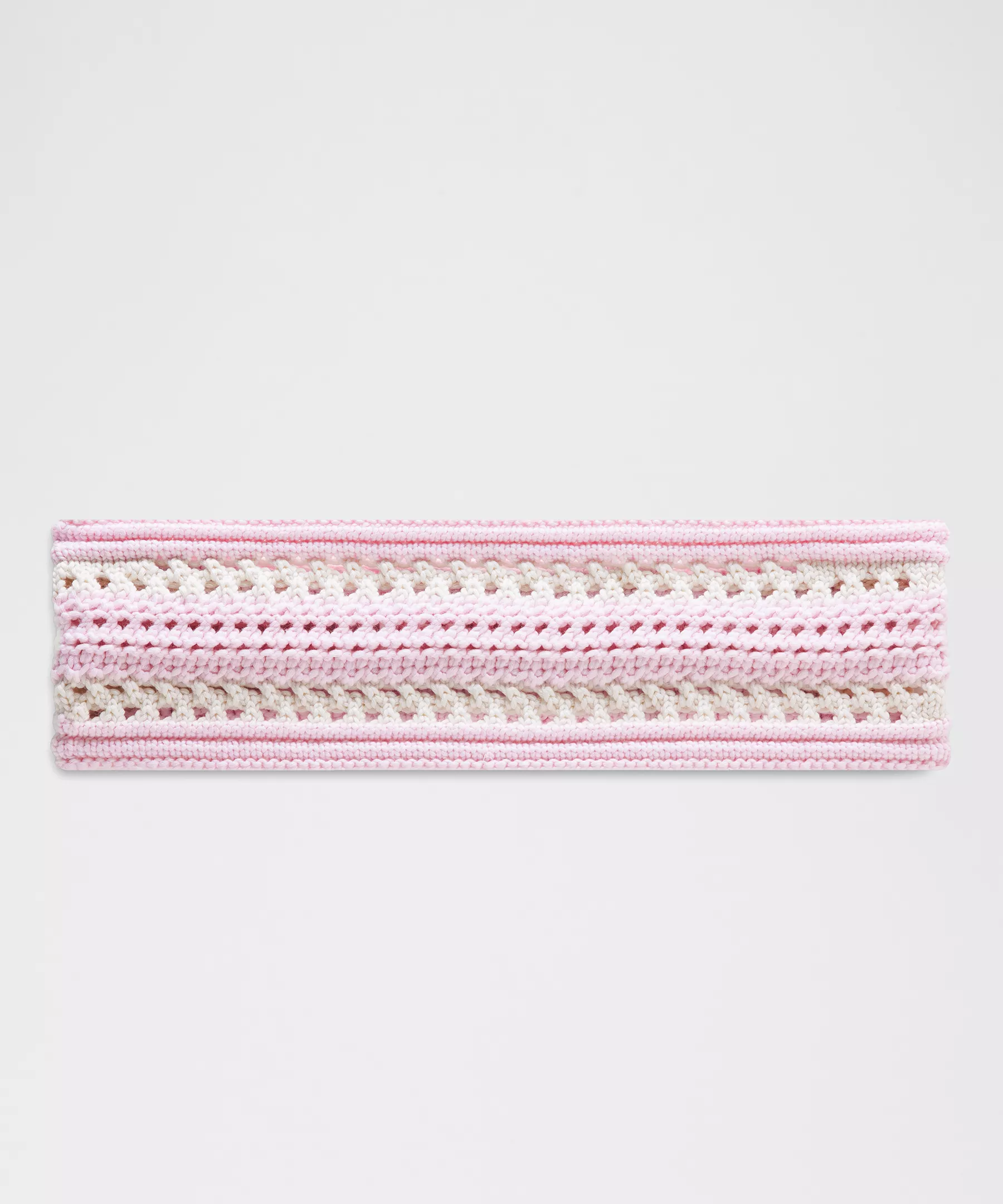 Cotton Crochet Headband - Pink Organza/Light Ivory - ONE SIZE - Image 1